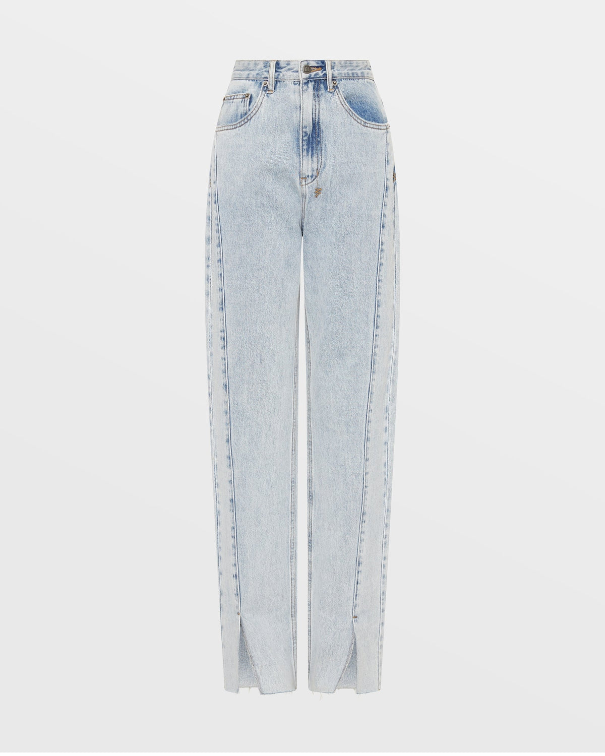Womens Playback Muse Panel Straight Denim Jeans - Denim