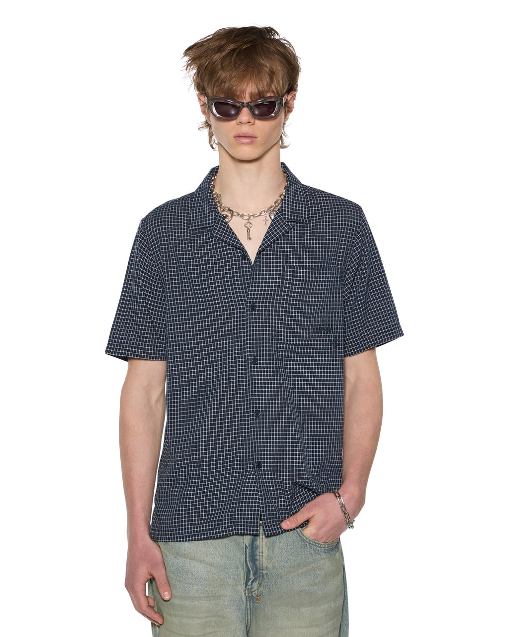 Mens 1999 Diner Ss Shirt Navy Regular Shirts - Navy
