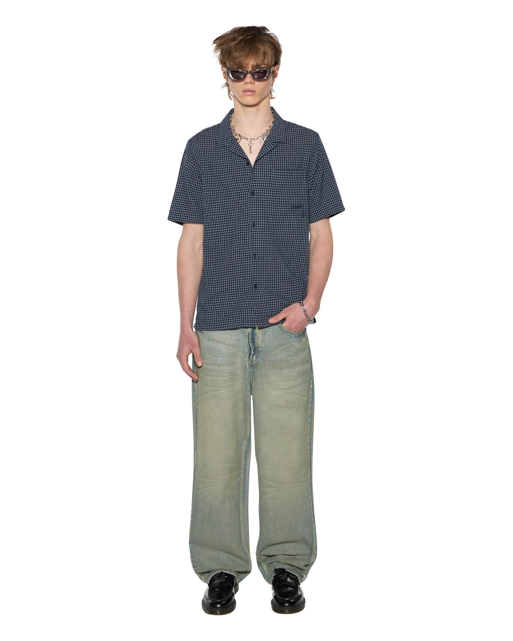 Mens 1999 Diner Ss Shirt Navy Regular Shirts - Navy
