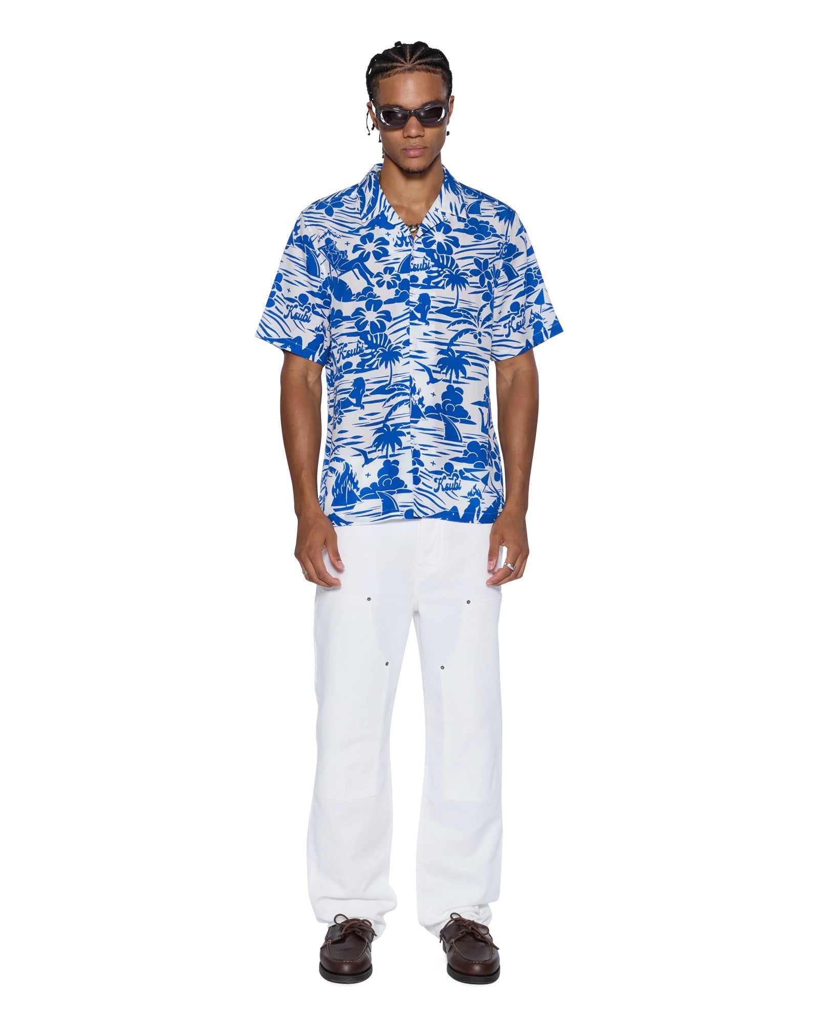 MENS  LAGOON SS RESORT SHIRT BLUE REGULAR SHIRTS