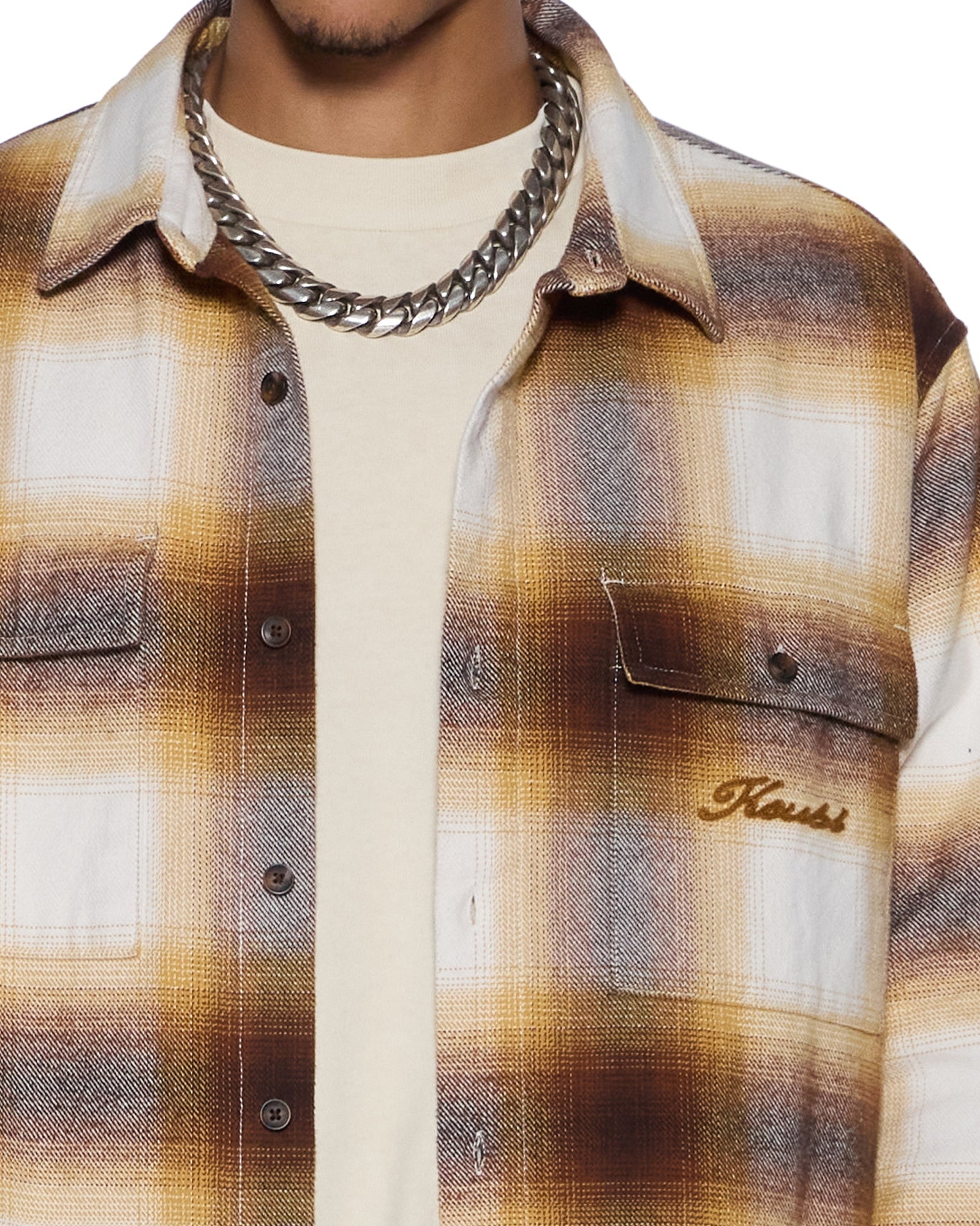 MENS  ROSEBOWL LS SHIRT BURNT ORANGE REGULAR SHIRTS