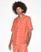 Mens Allstar Resort Ss Shirt Torch Regular Shirts - Red