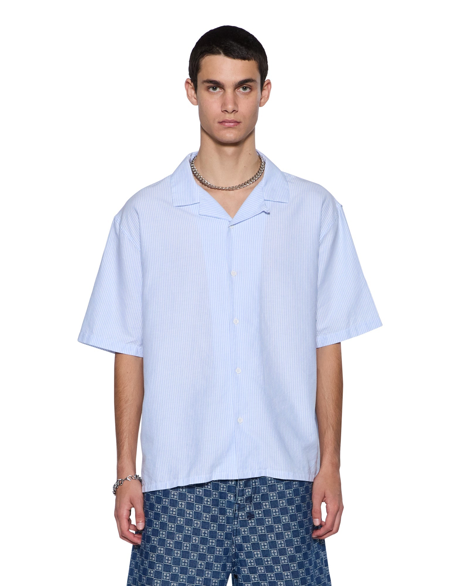 MENS  CARING DINER SS SHIRT TRU STRIPE REGULAR SHIRTS