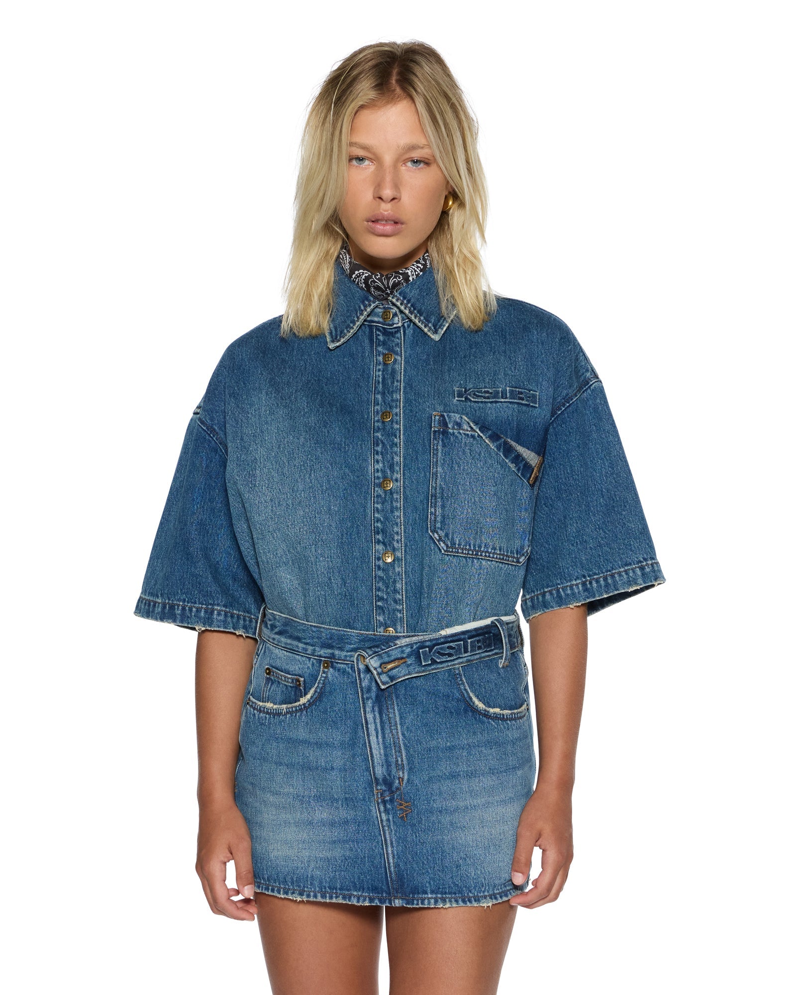 WOMENS  GARAGE SS SHIRT AGED RELAXED SHIRTS