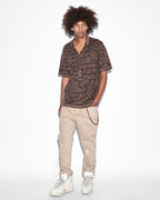 Mens Heroism Knit Resort Ss Shirt Java Regular Shirts - Brown
