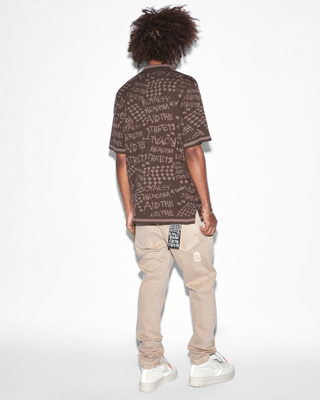 Mens Heroism Knit Resort Ss Shirt Java Regular Shirts - Brown