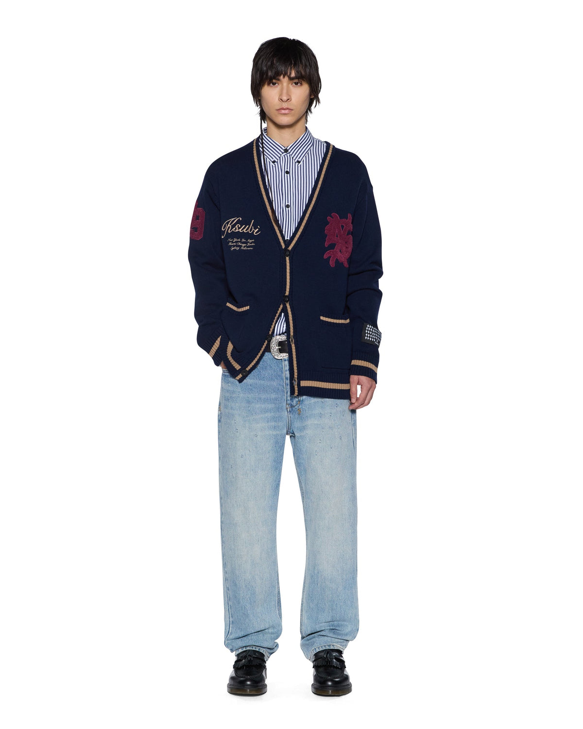 MENS PLAYOFF CARDIGAN NAVY KNITWEAR
