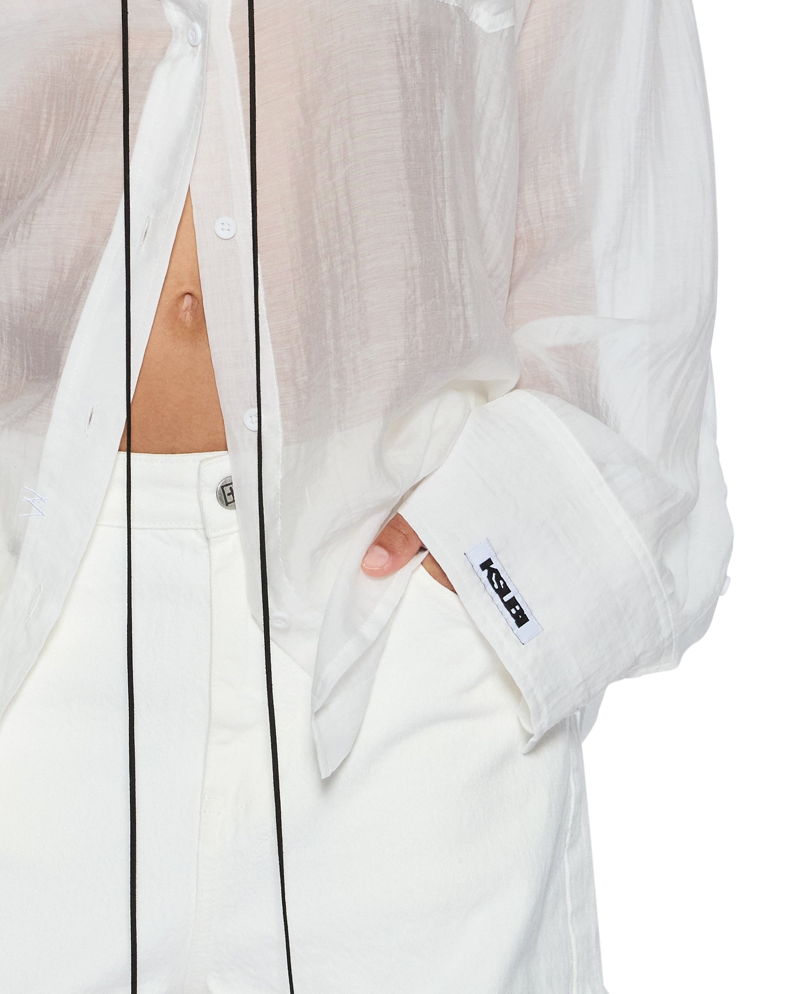 WOMENS  LABELS ASTRA LS SHIRT WHITE OVERSIZED SHIRTS