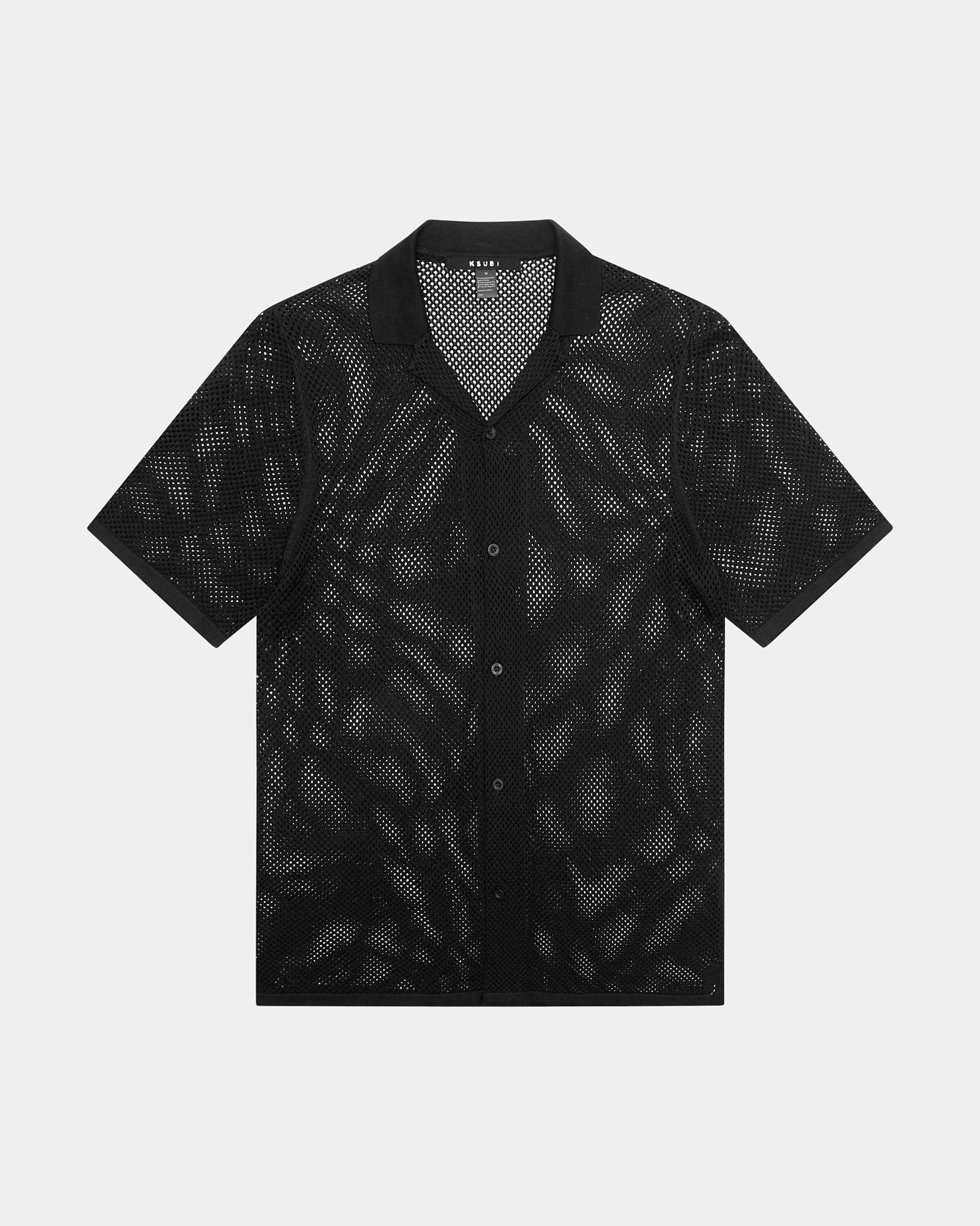 NET WORTH KNIT RESORT SS SHIRT BLACK