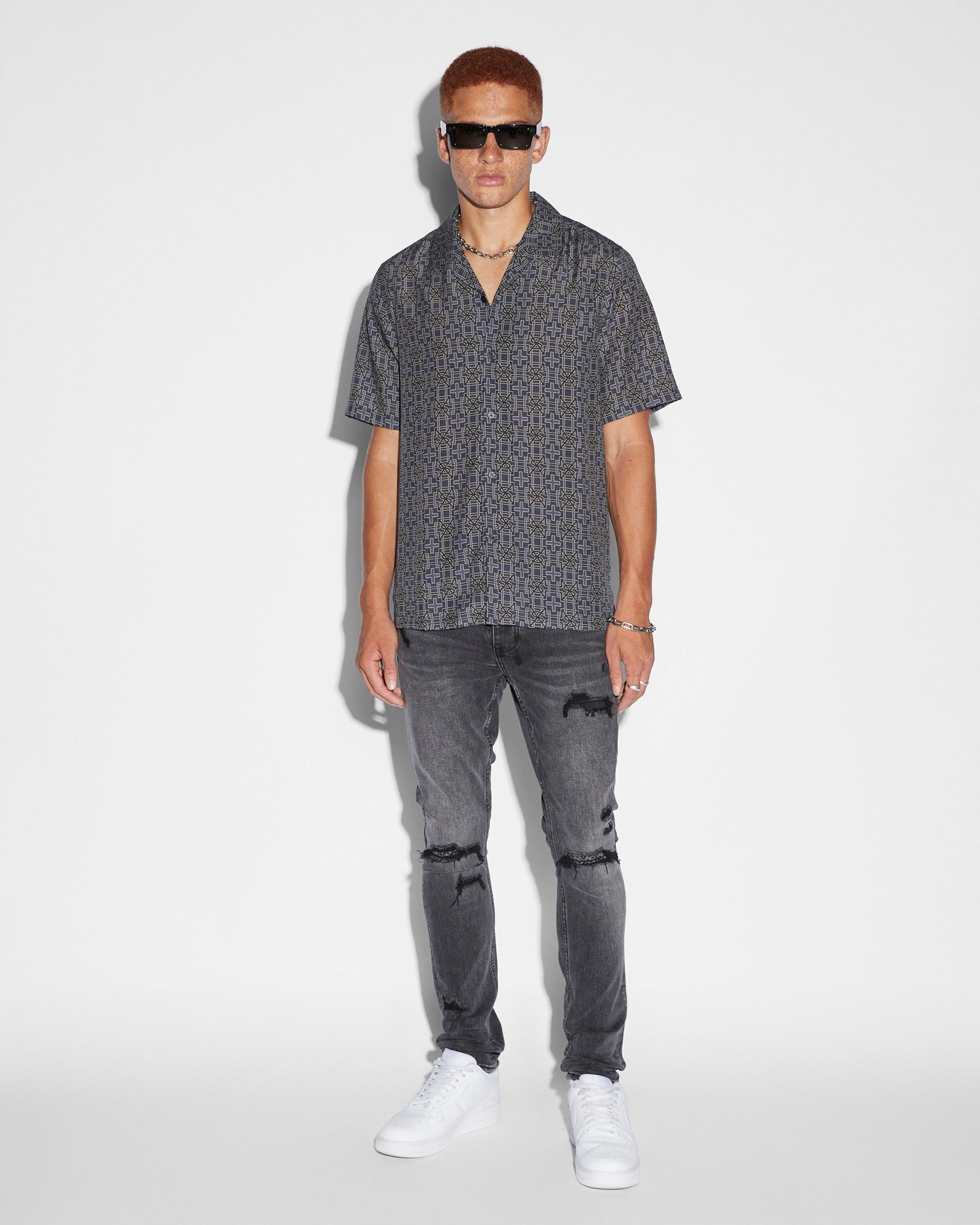 PLUS RESORT SS SHIRT NAVY