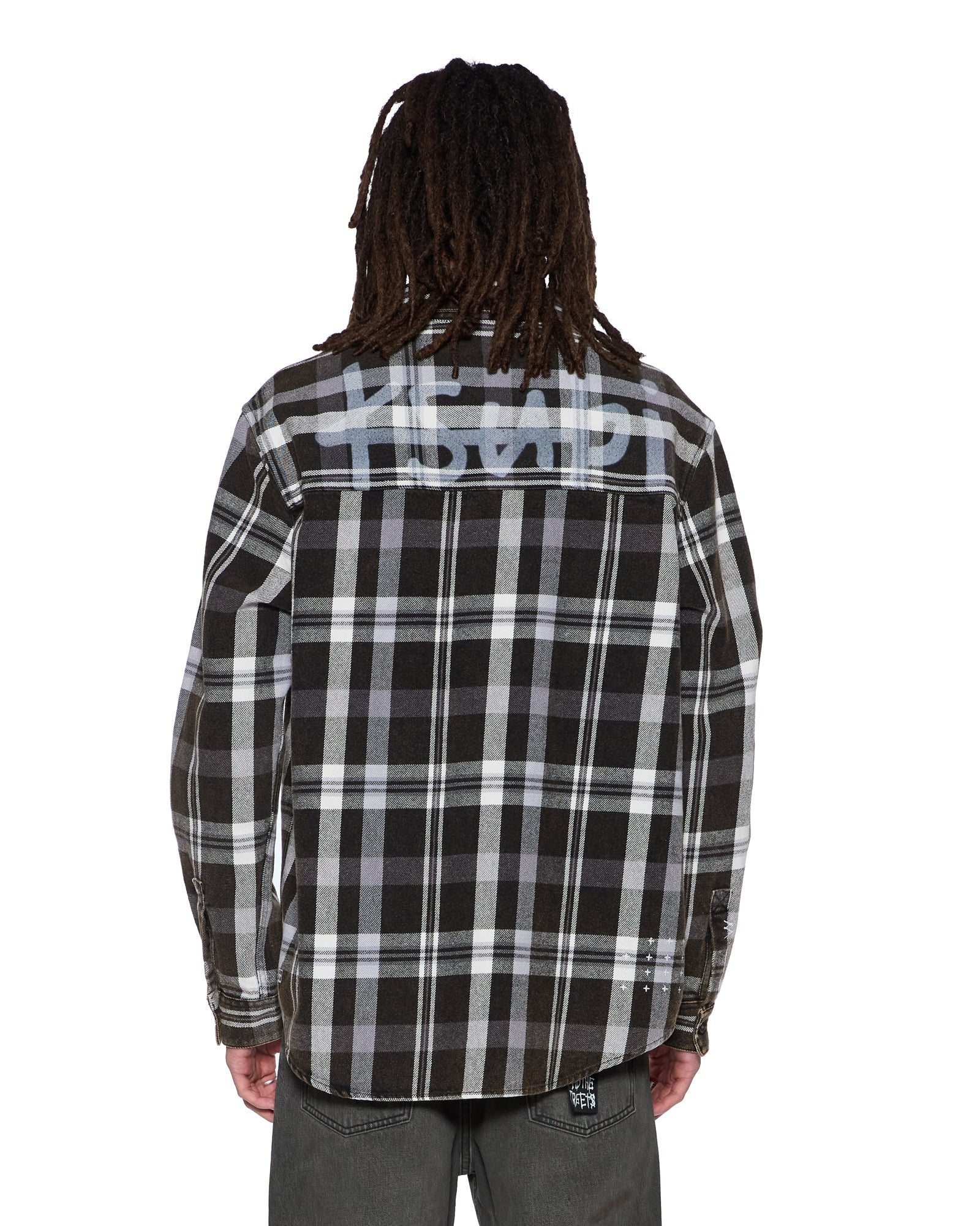 MENS  ROSEBOWL LS SHIRT 1999 BLACK CHECK REGULAR SHIRTS