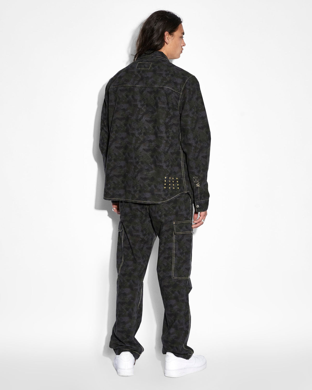 Mens Snakebite Ls Shirt Camo Regular Shirts - Multi Colour