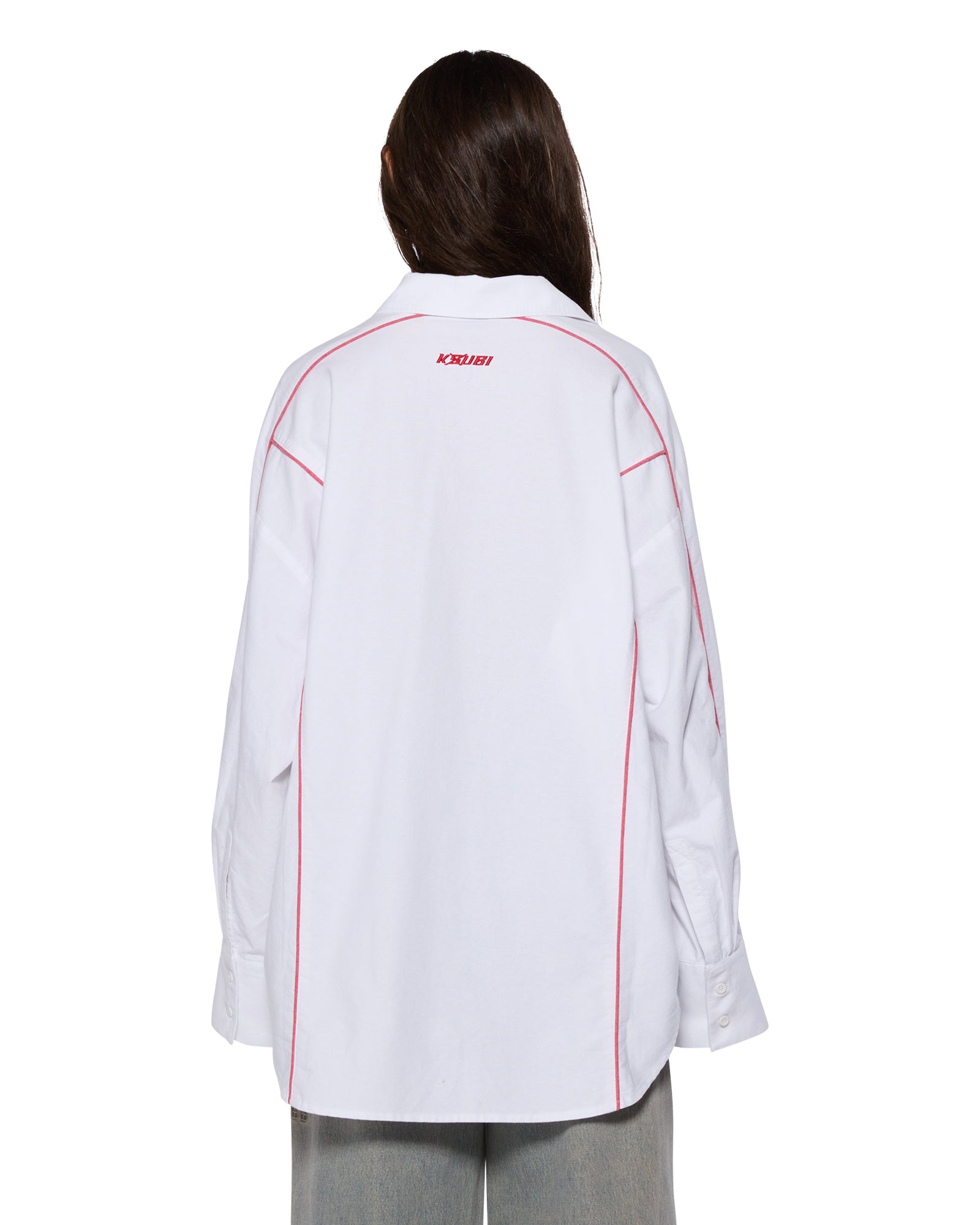 STINGER ASTRA LS SHIRT WHITE/RED