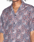 Mens Yin Dollar Resort Ss Shirt Multi Regular Shirts - Multi Colour
