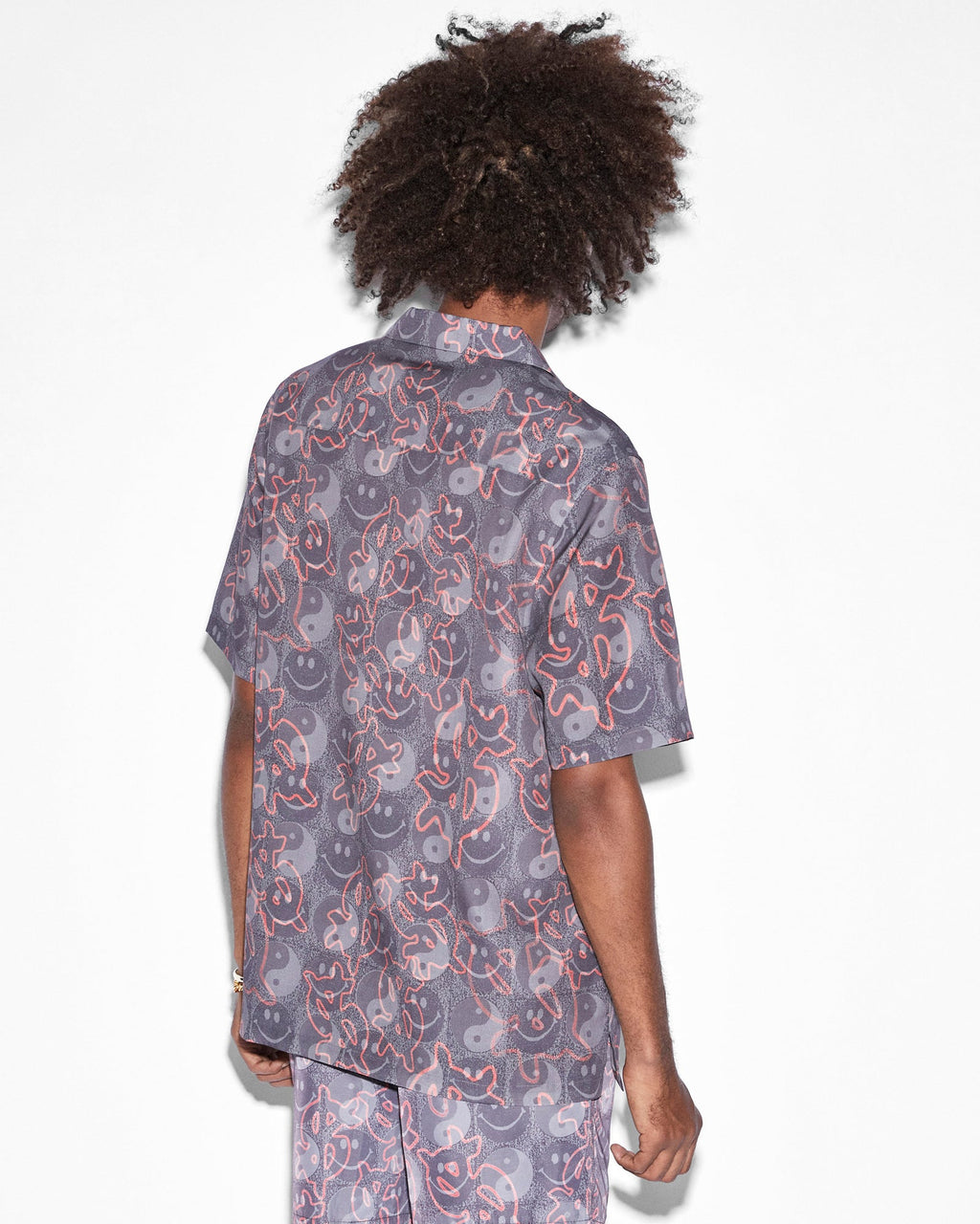 Mens Yin Dollar Resort Ss Shirt Multi Regular Shirts - Multi Colour