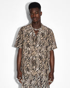 Mens Zoo Resort Ss Shirt Multi Regular Shirts - Multi Colour