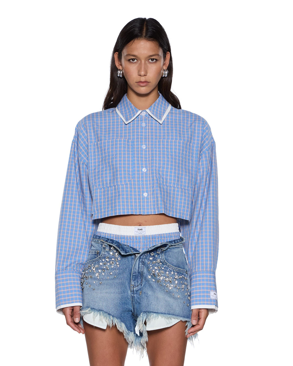 WOMENS BALTER LS SHIRT BLU CHECK SHIRTS