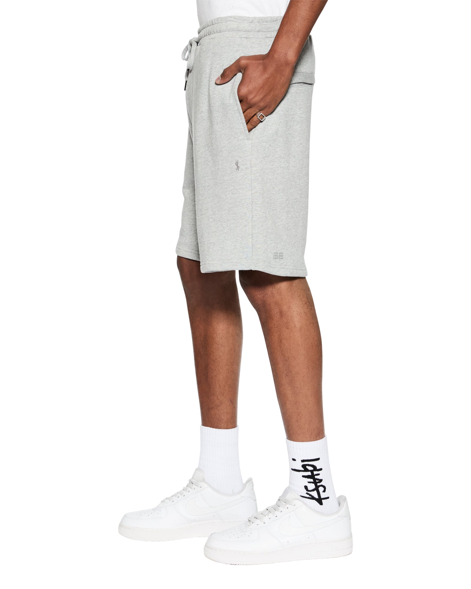MENS 4 X 4 TRAK SHORT GREY MARLE SLIM WALKSHORTS