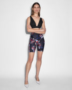 Womens Ksubi X P.e Nation Bike Short Warped Fitted Walkshorts - Multi Colour