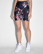 Womens Ksubi X P.e Nation Bike Short Warped Fitted Walkshorts - Multi Colour