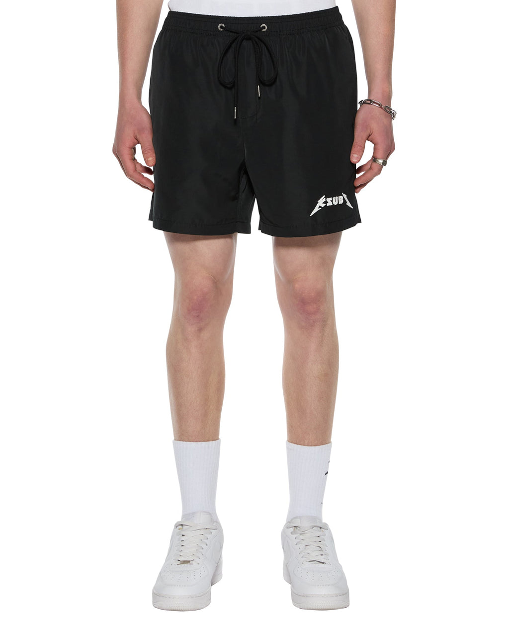 Mens Line Up Boardshort Jet Black Regular Walkshorts - Black
