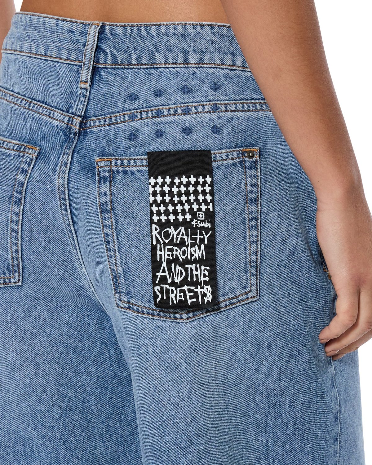 Womens Low Rider Short Swept Baggy Walkshorts - Denim