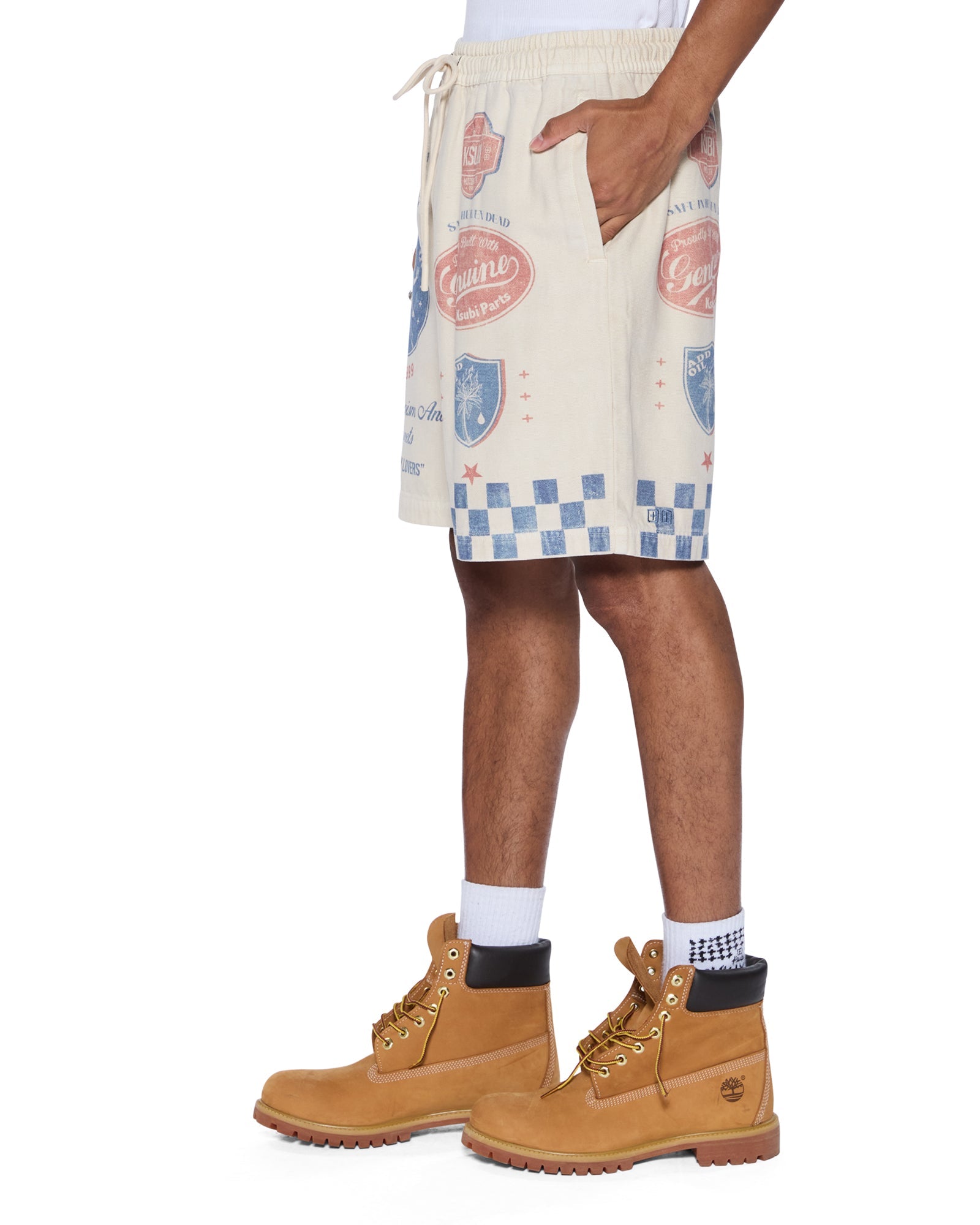 MENS  PITT LANE LIFE SHORT PRINTED RELAXED WALKSHORTS