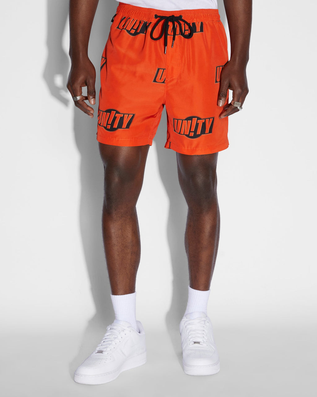 Mens Unity Sign Burner Boardshort Orange Regular Walkshorts - Orange