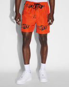 Mens Unity Sign Burner Boardshort Orange Regular Walkshorts - Orange