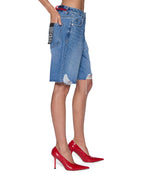 Womens Empire Short Frenchie Blue Relaxed Walkshorts - Denim