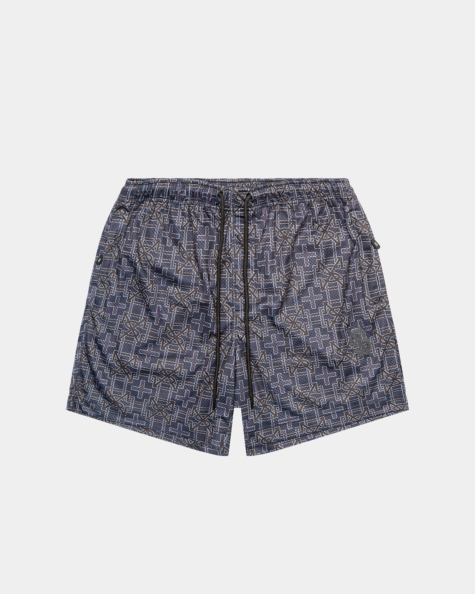 MENS  PLUS MESH SHORT NAVY REGULAR WALKSHORTS