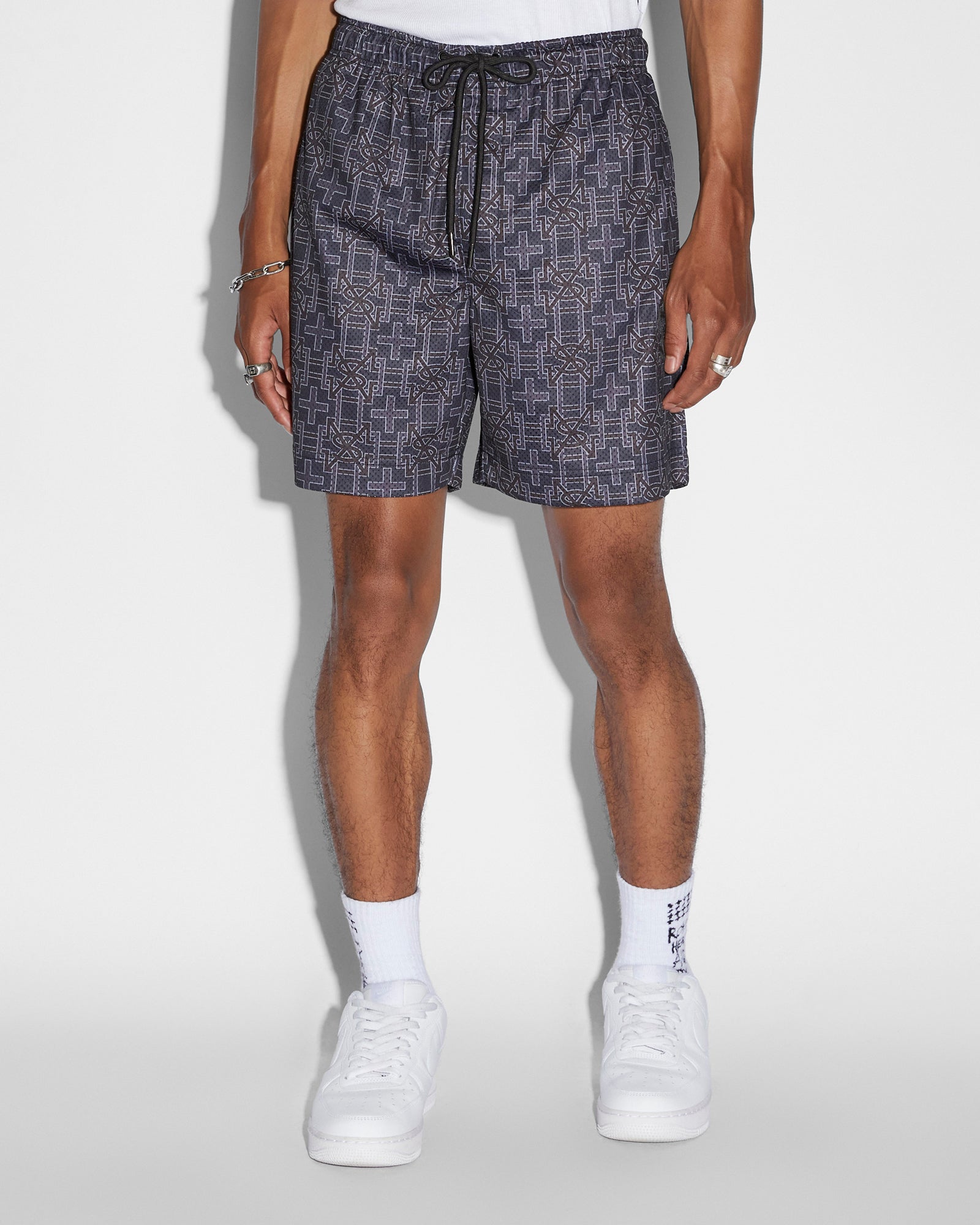 MENS  PLUS MESH SHORT NAVY REGULAR WALKSHORTS