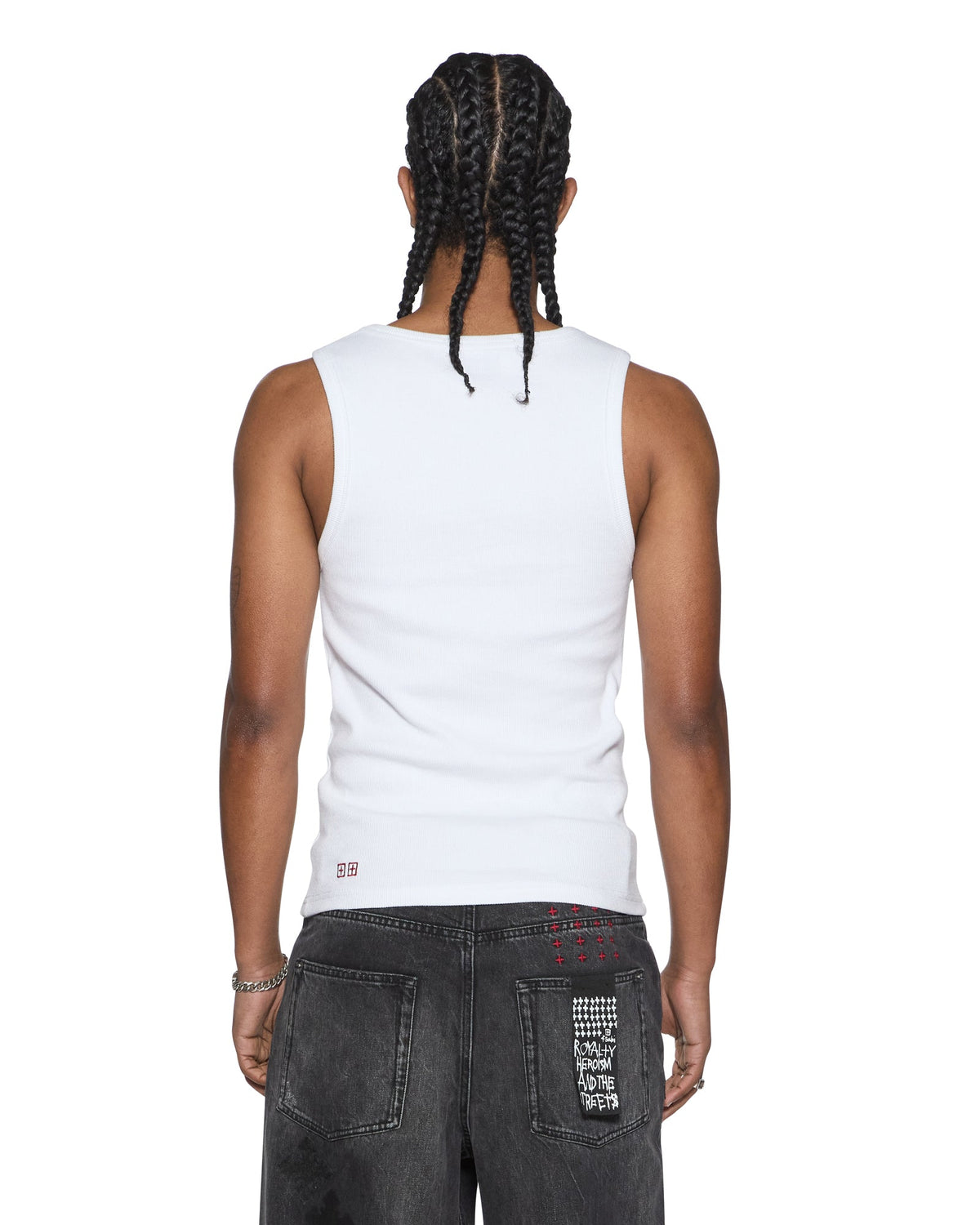 MENS PAISE DEBUT SINGLET TRU WHITE TEES