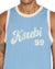 MENS  CLUBHOUSE PICK UP SINGLET BLUE BOXY FASHION TOPS