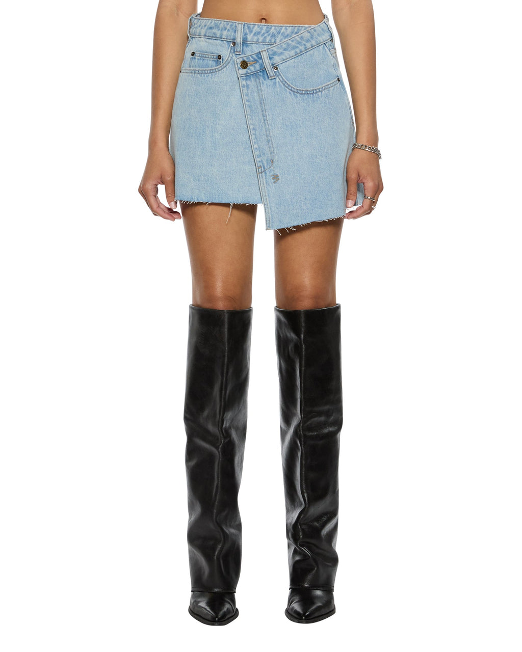 Womens Rap Skirt Rollin A Line Skirts - Denim