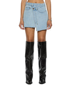 Womens Rap Skirt Rollin A Line Skirts - Denim