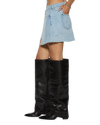 Womens Rap Skirt Rollin A Line Skirts - Denim