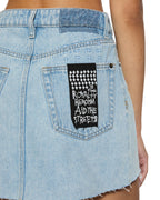 Womens Rap Skirt Rollin A Line Skirts - Denim