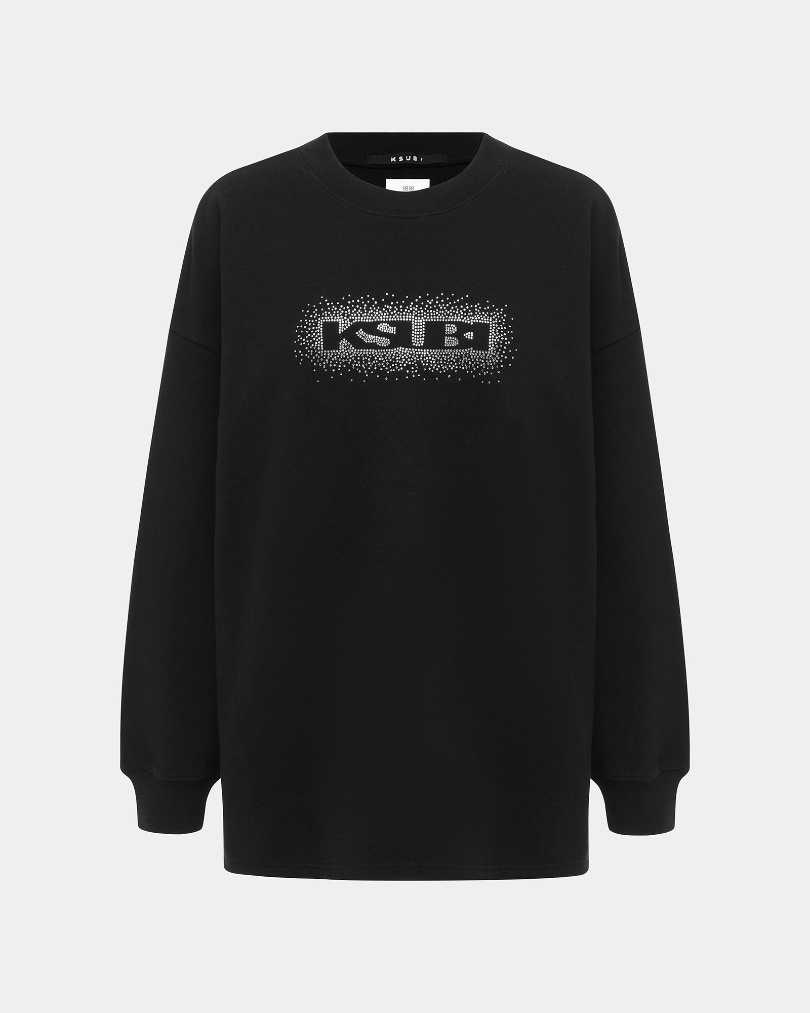 WOMENS  SOTT BURST BOXY CREW JET BLACK BOXY FLEECE