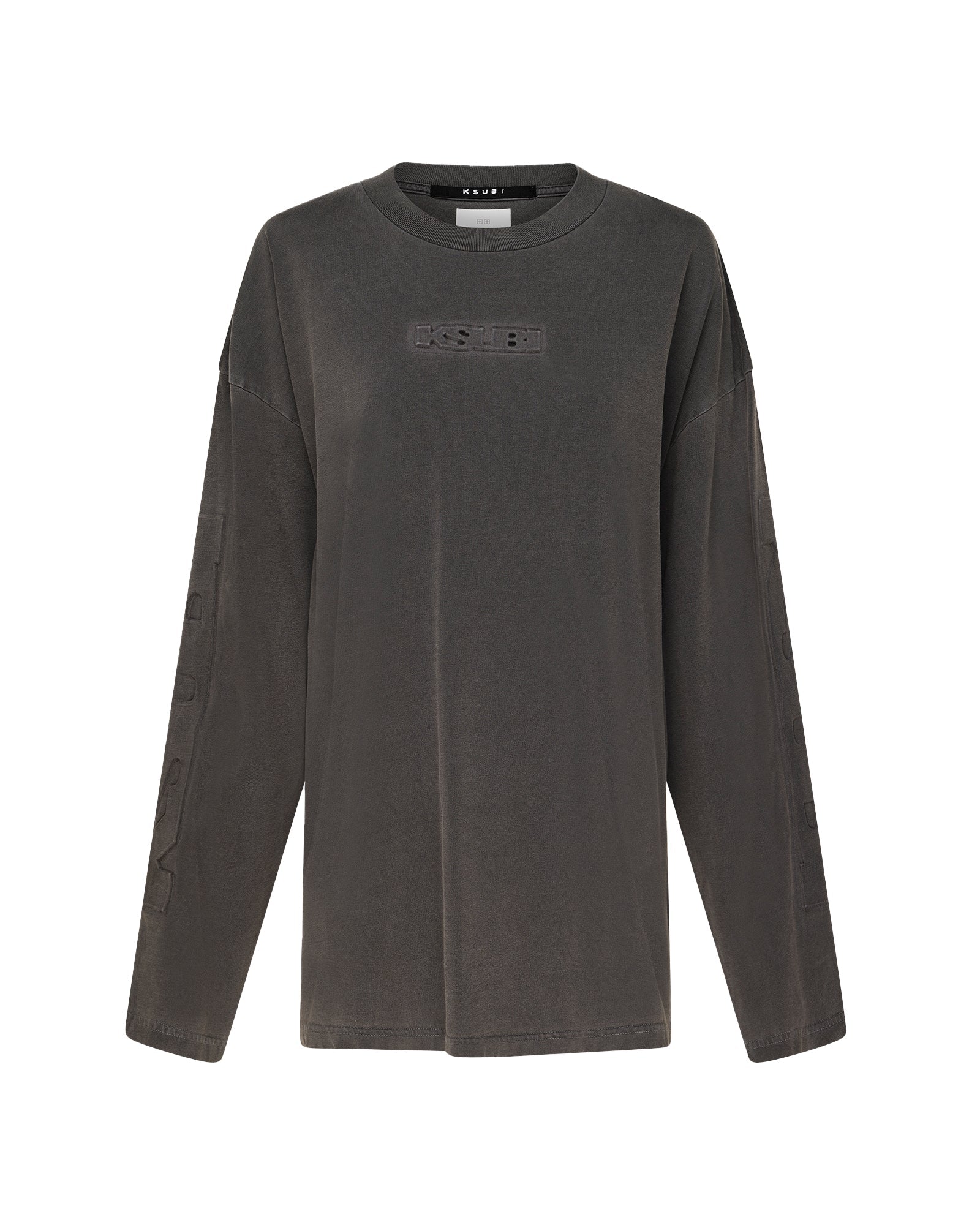 SOTT BOYFRIEND LS TEE CHARCOAL