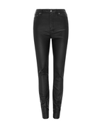 WOMENS SPRAY ON XTRA JET BLACK WAX DENIM JEANS