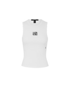 WOMENS STACKED SYNDICATE TANK XTRA WHITE FASHION TOPS