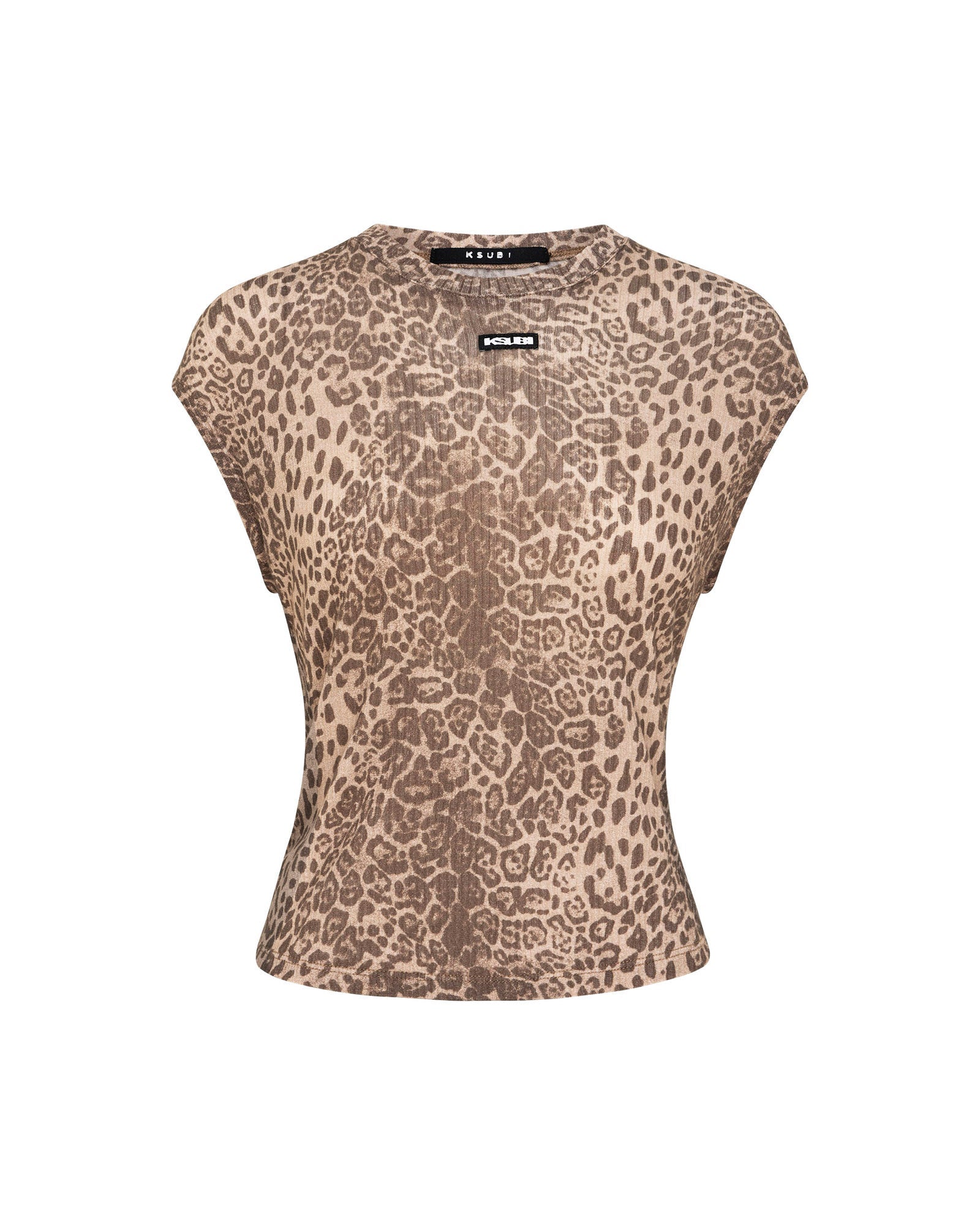 WOMENS  STAPLE SS TEE LEOPARD FITTED TEES