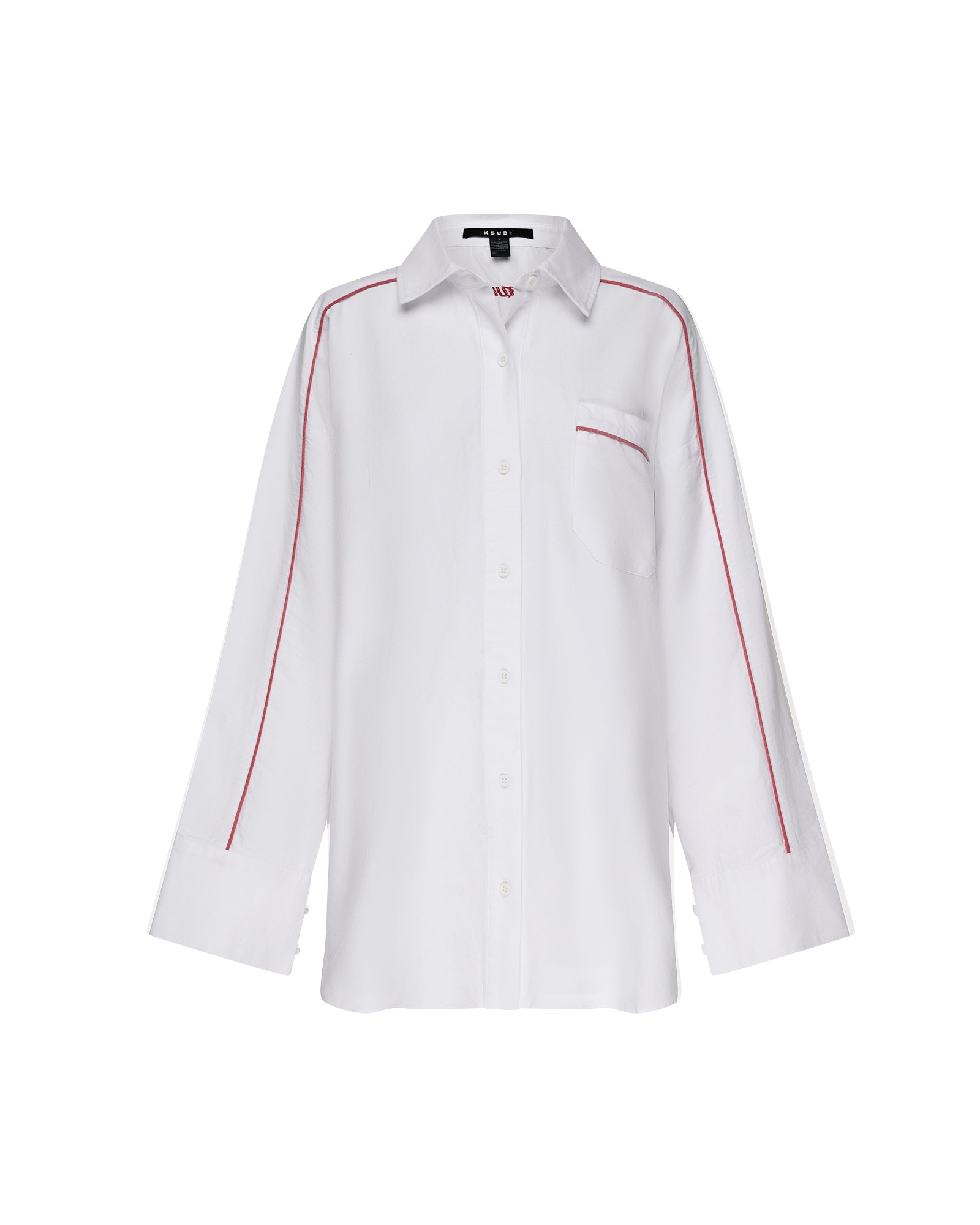 STINGER ASTRA LS SHIRT WHITE/RED