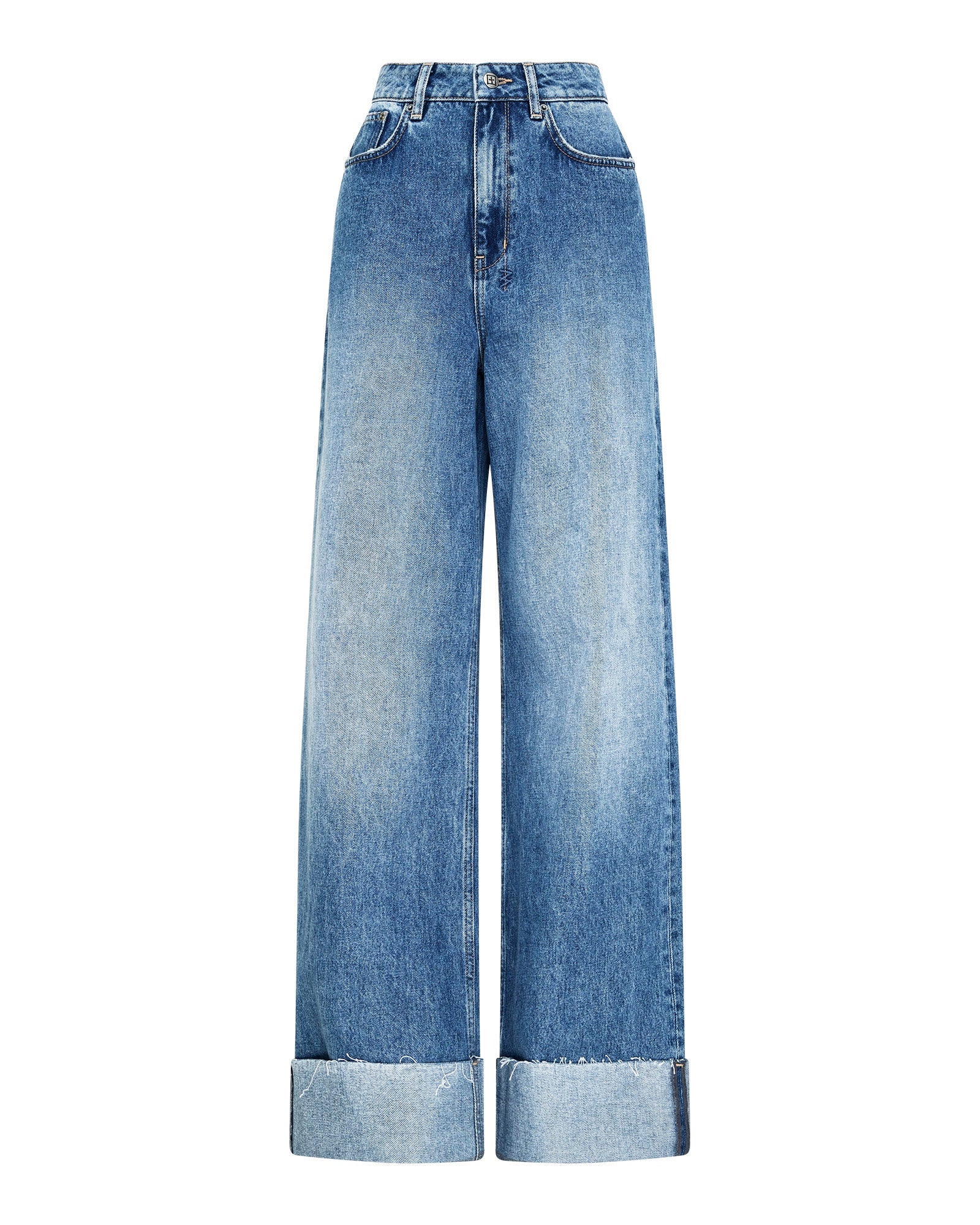 WOMENS  STRIDER TIDAL CUFFED WIDE DENIM JEANS