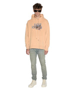 Mens Apex Biggie Hoodie Flare Oversized Fleece - Orange
