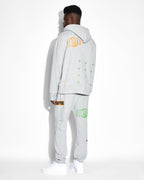 Mens Collective Kash Hoodie Grey Marle Regular Fleece - Grey