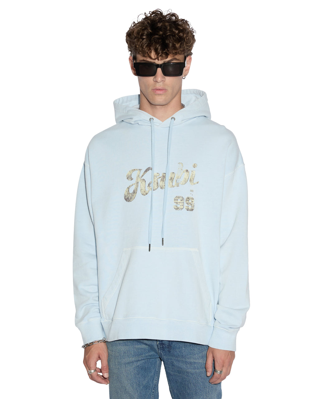 Mens Clubhouse Biggie Hoodie Shallows Oversized Fleece - Blue
