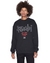 MENS  NYC 4X4  BIGGIE CREW JET BLACK OVERSIZED FLEECE