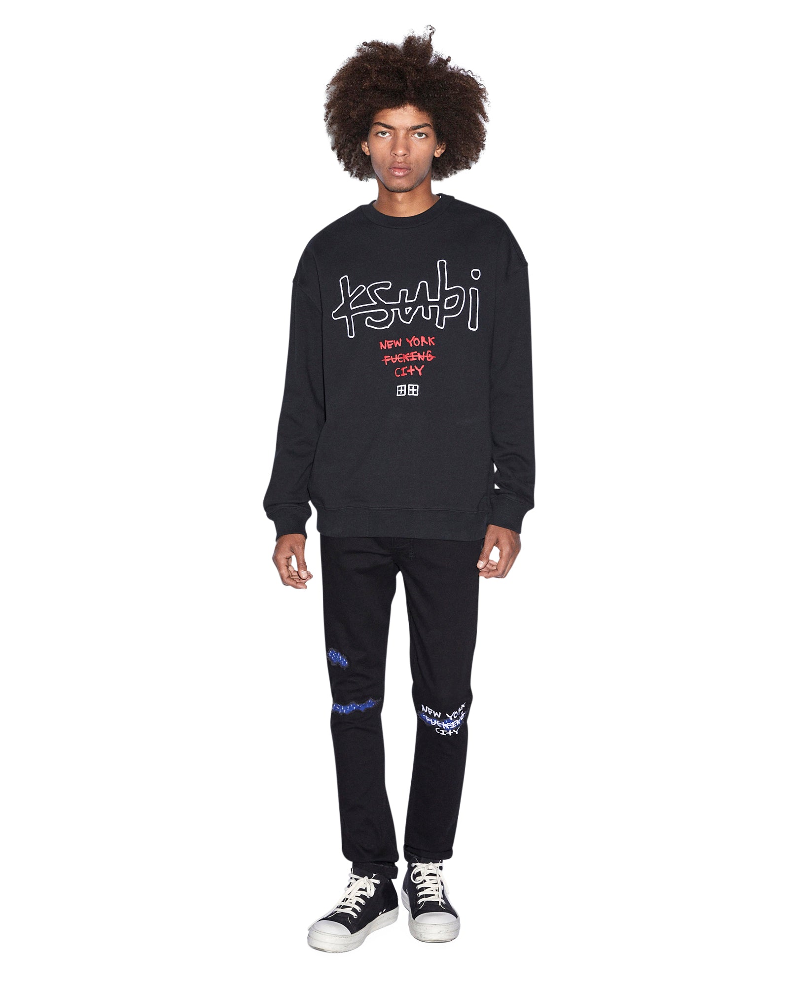 MENS  CHITCH NYC LAID BLACK SLIM DENIM JEANS